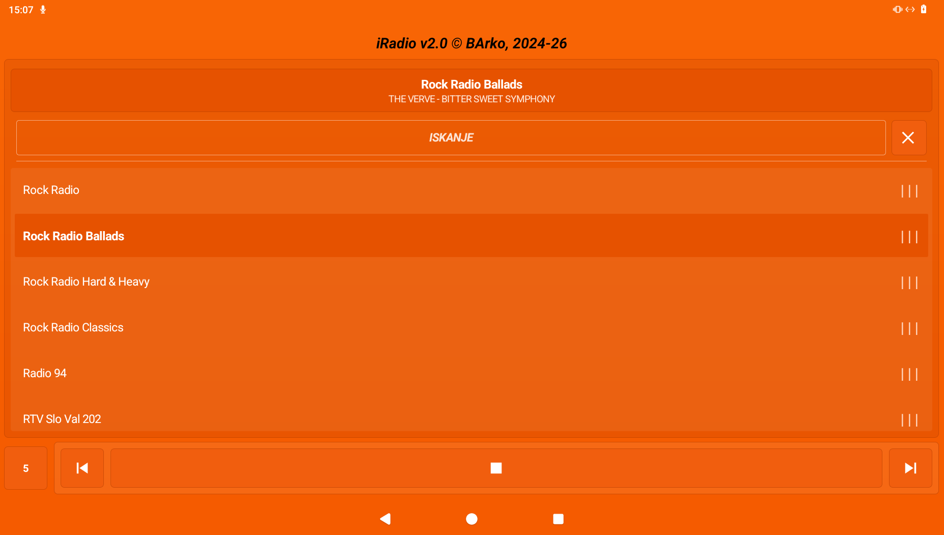 iRadio Slovenija, Internetni Radio Predvajalnik za Android
